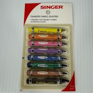 Singer Transfer Fabric Crayons 8 Assorted Colors Item #00020 New